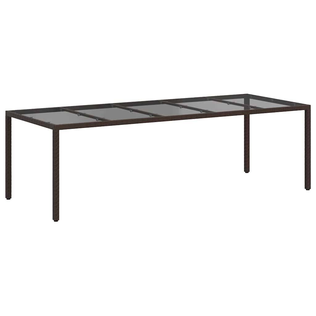 Très Grande Table de Jardin 10-12 Personnes 250x100cm en Polyrotin Marron – ComfortXL Outdoor Living - Image 5
