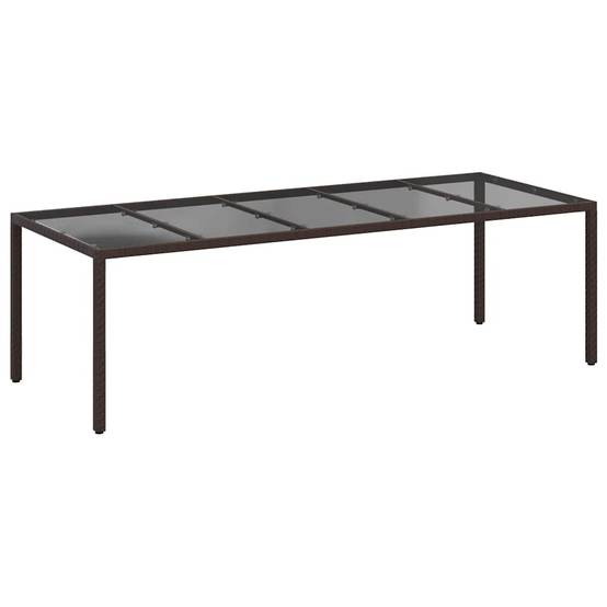 Très Grande Table de Jardin 10-12 Personnes 250x100cm en Polyrotin Marron – ComfortXL Outdoor Living - Image 2