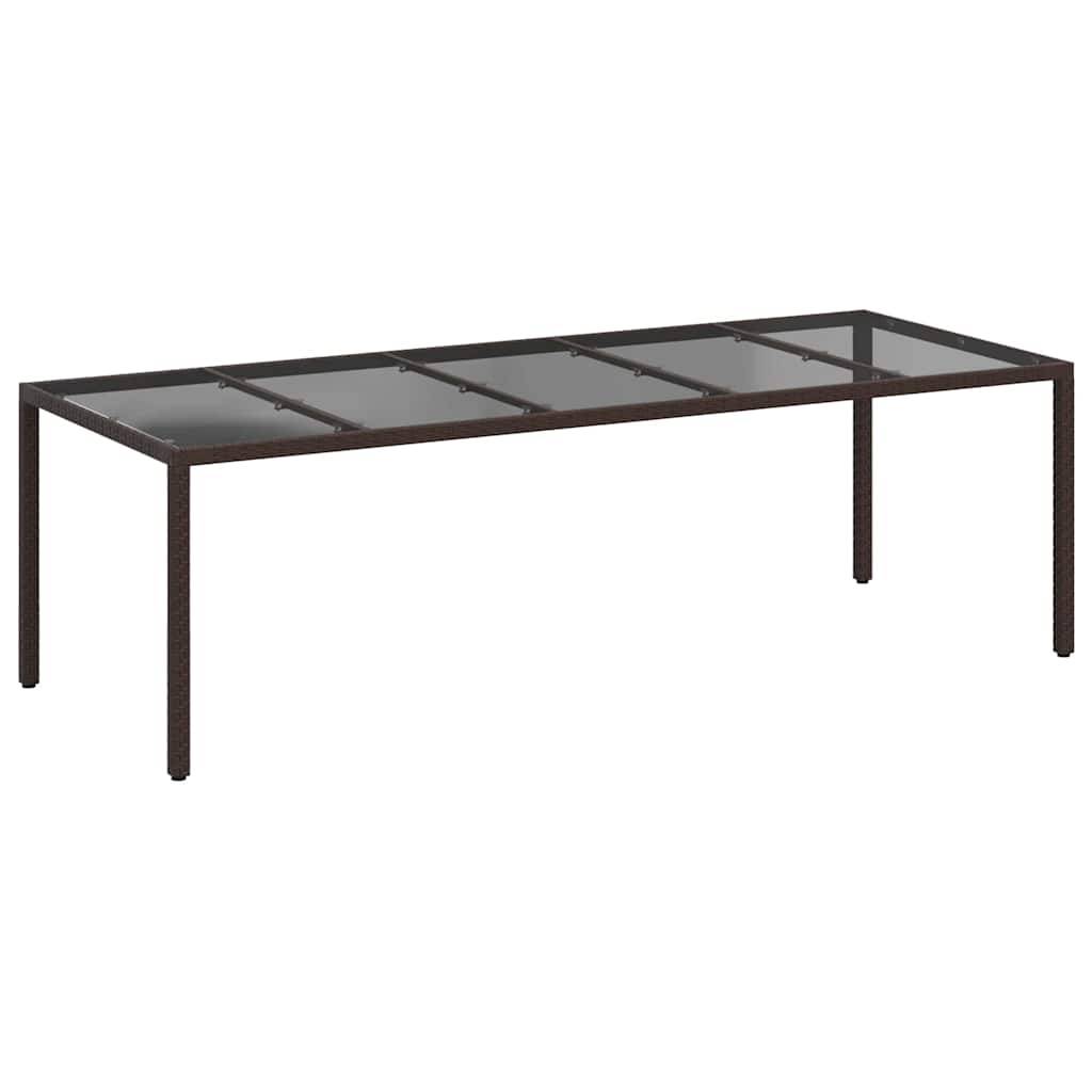 Très Grande Table de Jardin 10-12 Personnes 250x100cm en Polyrotin Marron – ComfortXL Outdoor Living - Image 2