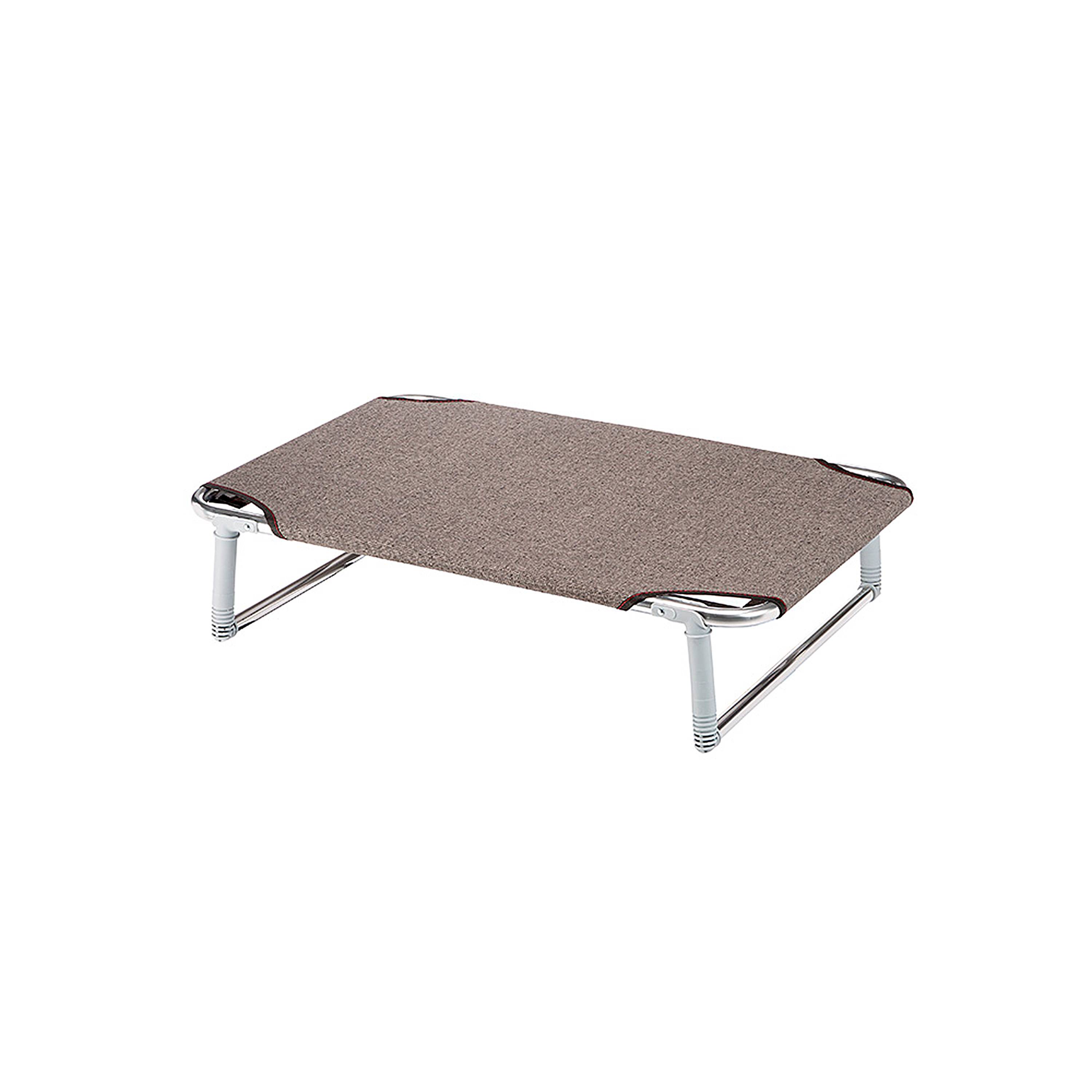 Ferplast - Ferplast Lit pliable pour chiens DREAM 80, avec structure solide en aluminium avec élastiques renforcés, toile en tissu, 84 x 54 x h 18 cm Taupe - Imagen 1