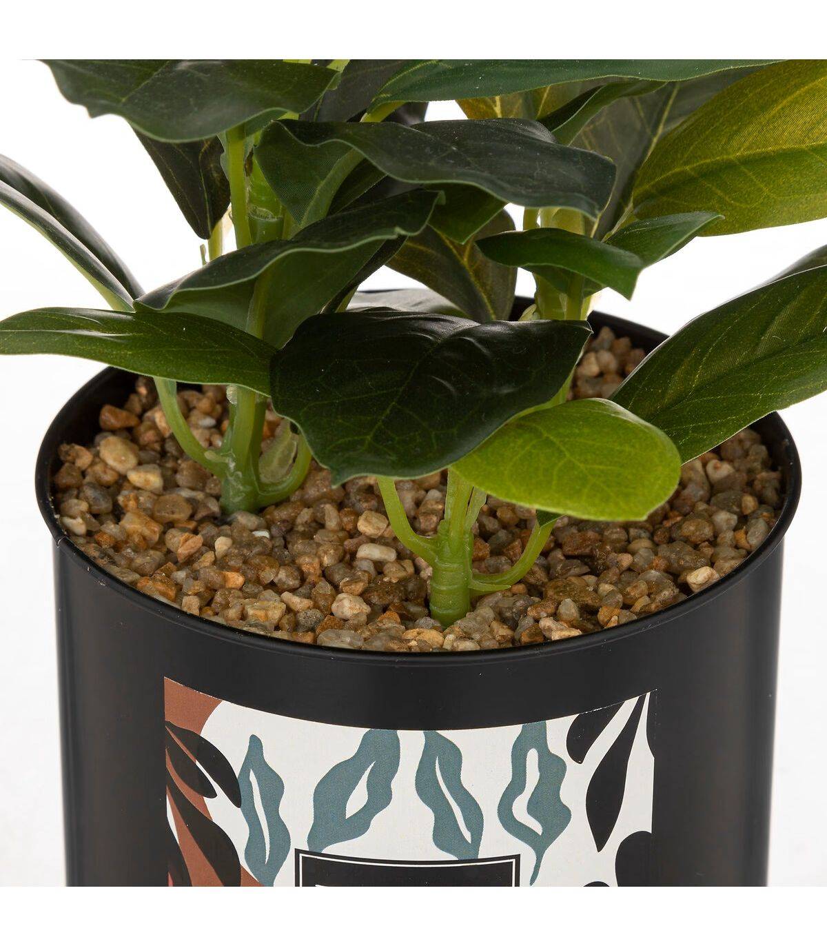 Atmosphera - Plante artificielle Pot en métal H 20 cm - Imagen 2
