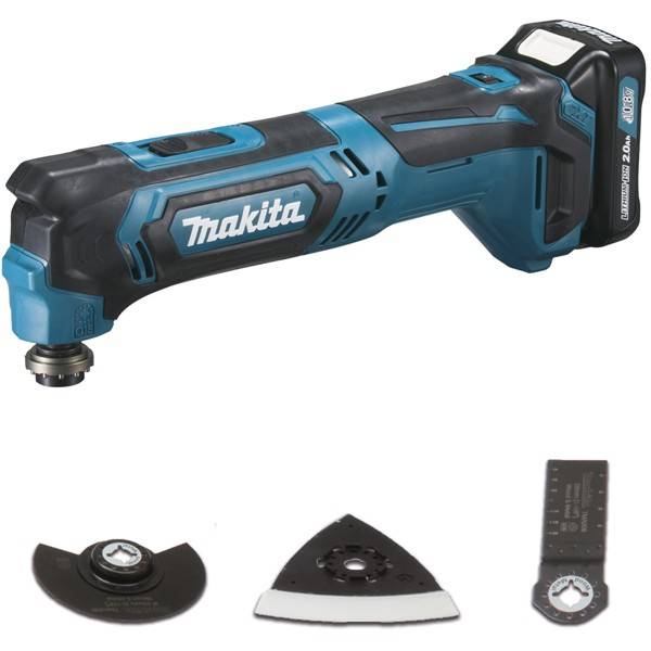 Makita - Découpeur-ponceur multifonctions MAKITA 2 batteries 10,8V 2.0 Ah, chargeur, coffret + Kit d'accessoires CXT - TM30DSAEX1