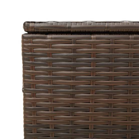 Coffre de rangement - Boîte de rangement extérieure - Coffre de jardin marron 291L résine tressée - Image 9