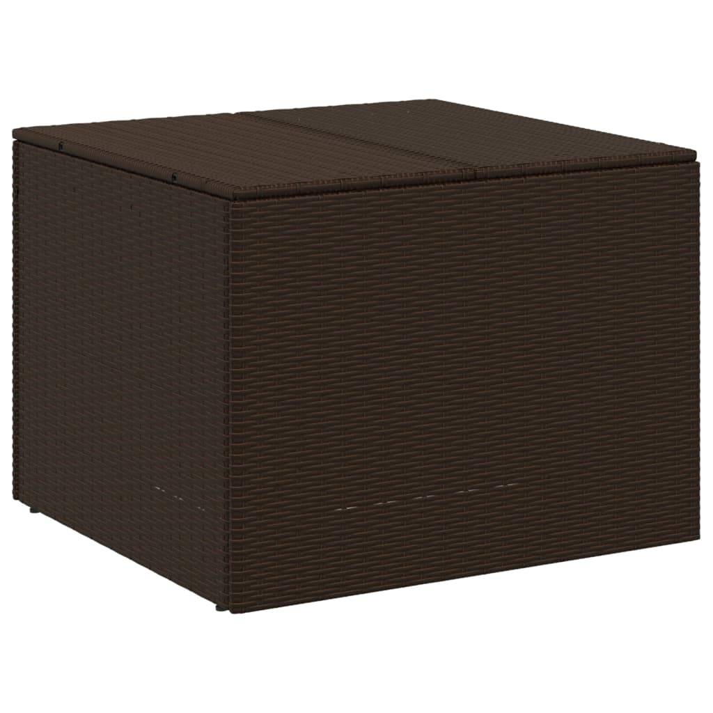 Coffre de rangement - Boîte de rangement extérieure - Coffre de jardin marron 291L résine tressée - Image 1