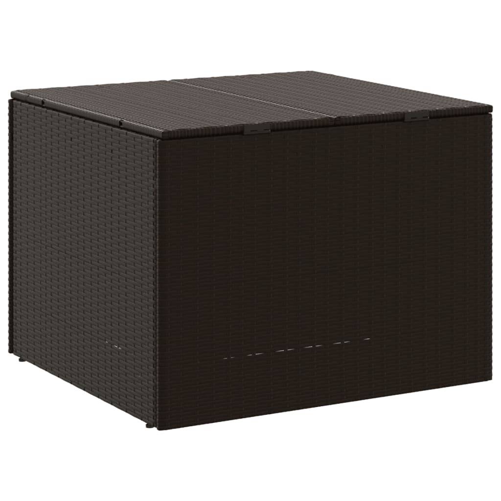 Coffre de rangement - Boîte de rangement extérieure - Coffre de jardin marron 291L résine tressée - Image 6
