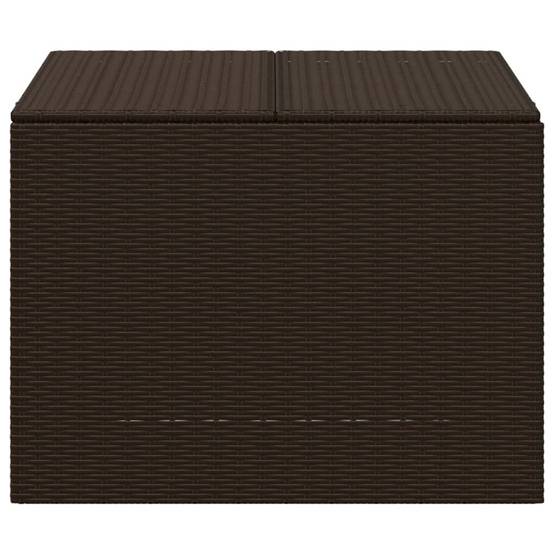 Coffre de rangement - Boîte de rangement extérieure - Coffre de jardin marron 291L résine tressée - Image 4
