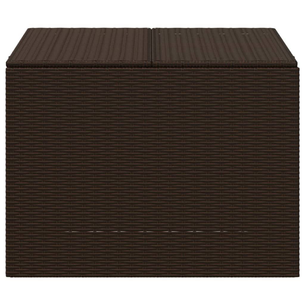 Coffre de rangement - Boîte de rangement extérieure - Coffre de jardin marron 291L résine tressée - Image 4