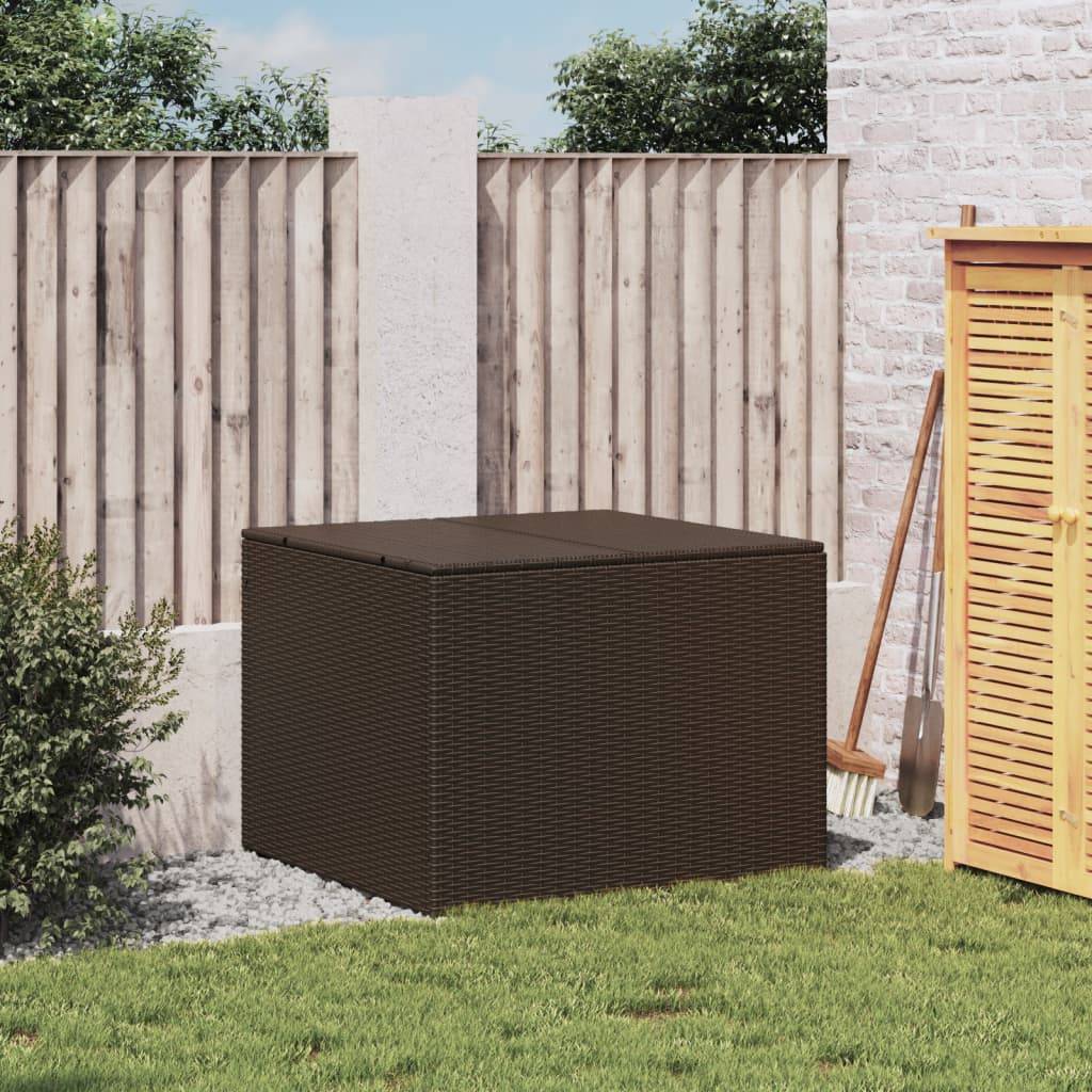 Coffre de rangement - Boîte de rangement extérieure - Coffre de jardin marron 291L résine tressée - Image 3