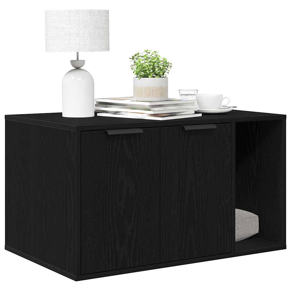Vidaxl - Bac à litière pour chat Chêne noir 80 x 50 x 45 cm Bois d'ingénierie vidaXL 865987 - Image 5