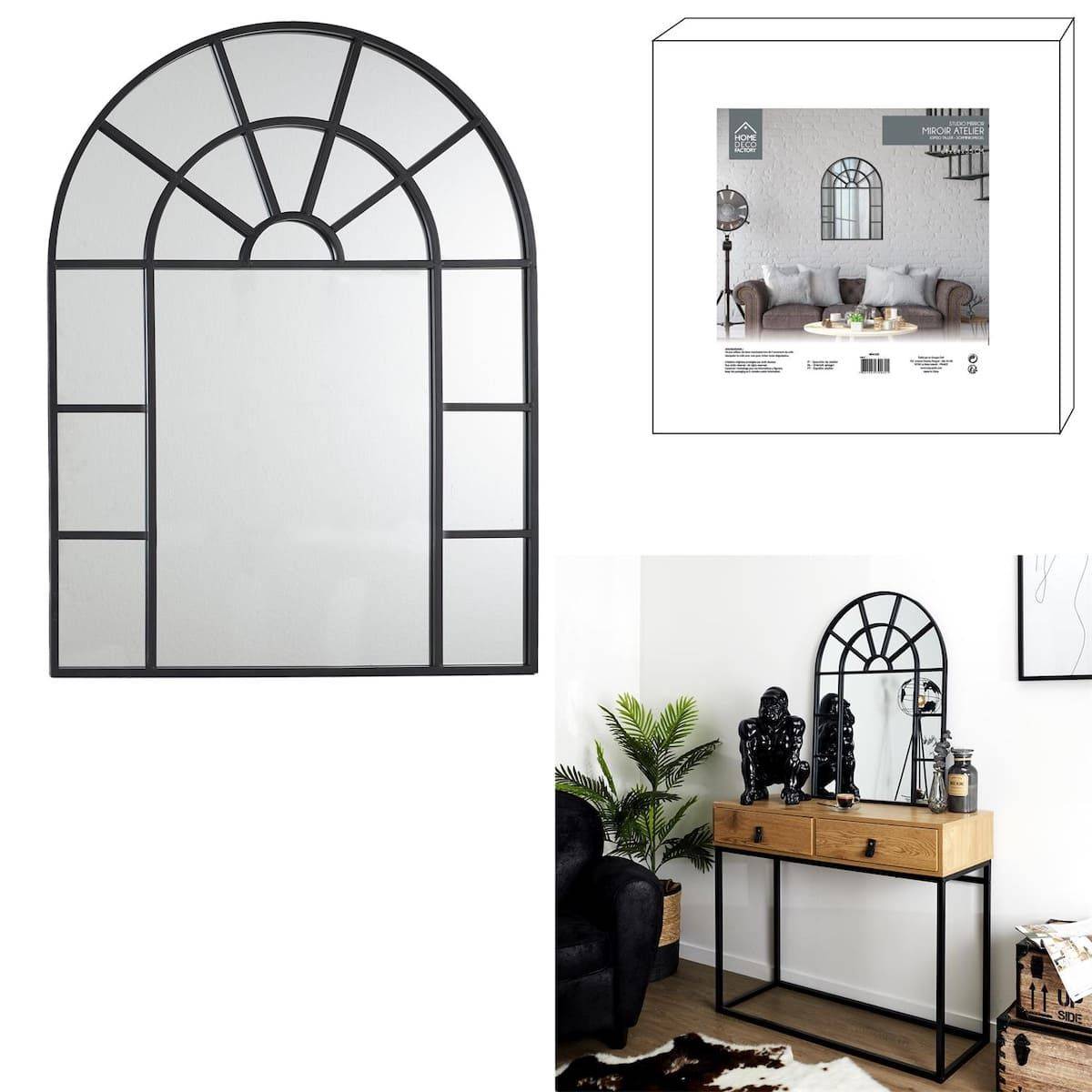 ALTOBUY - Miroir Fenêtre Métal Noir 60x80 cm - EVONIS - Image 4