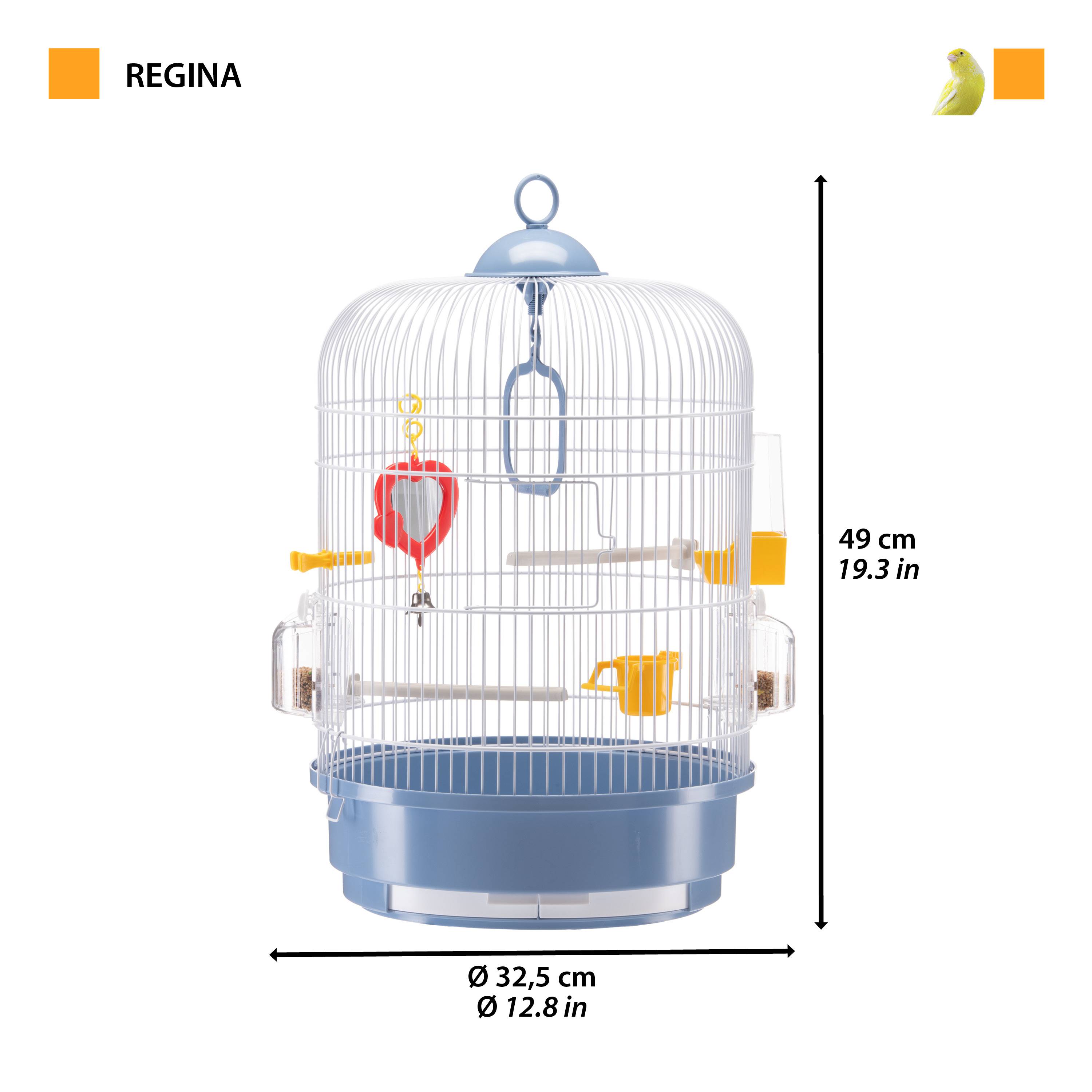 Ferplast - Ferplast Cage à Oiseaux REGINA Cage pour Oiseaux, Canaris, Perruches Ondulées, en Métal, Accessoires inclus Mangeoires rotatives Perchoirs, 32,5 x - Imagen 2