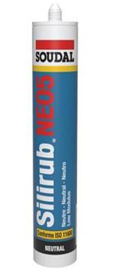 Mastic silicone SILIRUB NEO5 chêne doré cartouche 300ml - SOUDAL - 120642