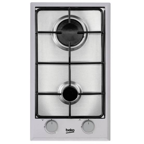 Beko - Domino gaz 30cm 2 feux inox HDCG32220FX Beko - Image 1