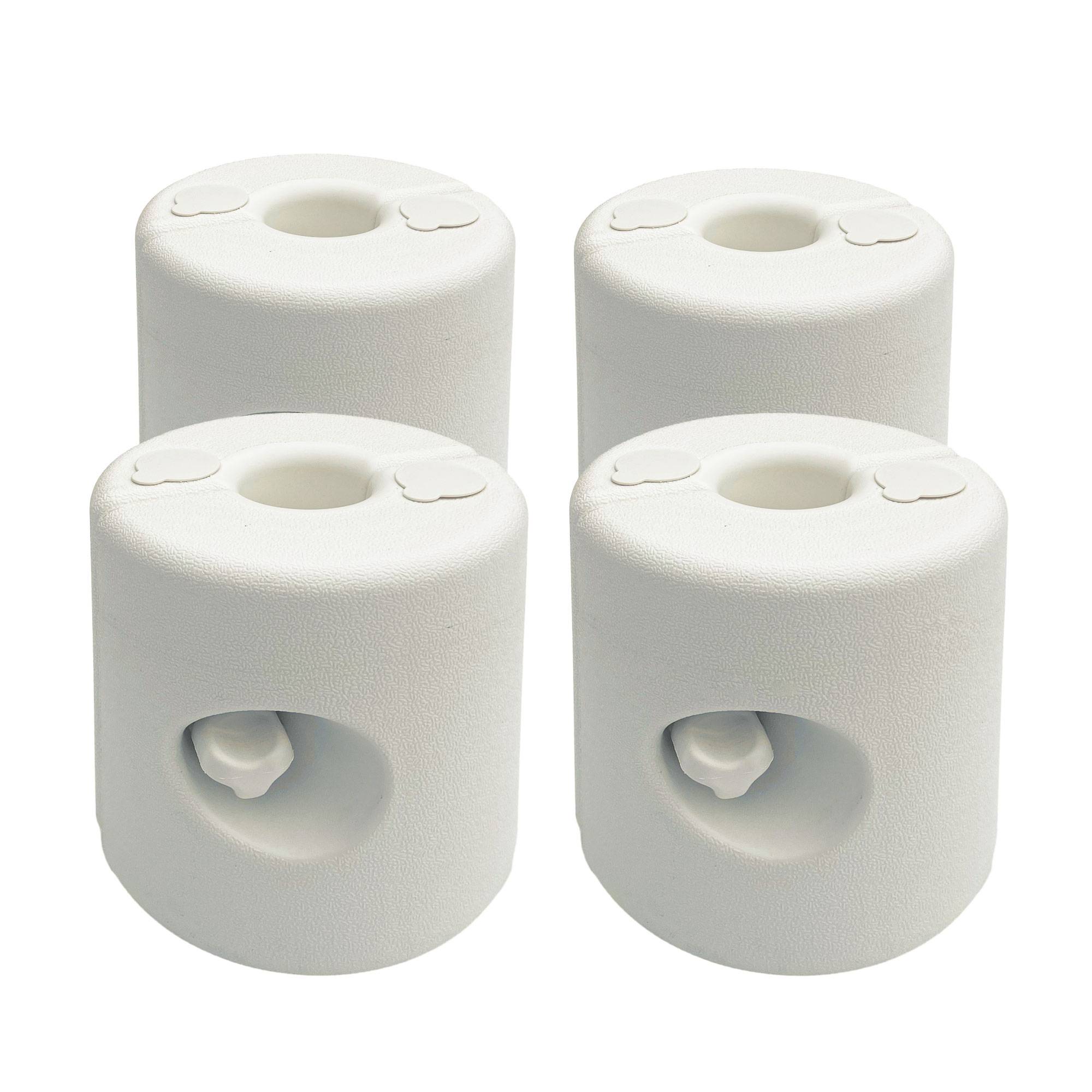 Outsunny - Lot 4 pieds de tonnelle pop-up remplissage eau/sable avec vis sécurité pour pavillon HDPE blanc - Outsunny - Imagen 1