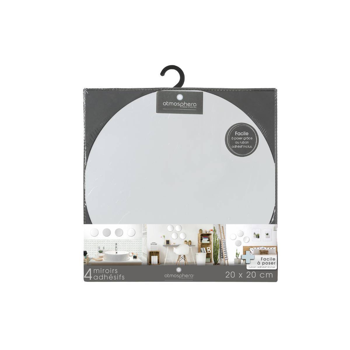 Atmosphera - Lot de 4 miroirs adhésifs ronds 20X20 - 5five - Image 2