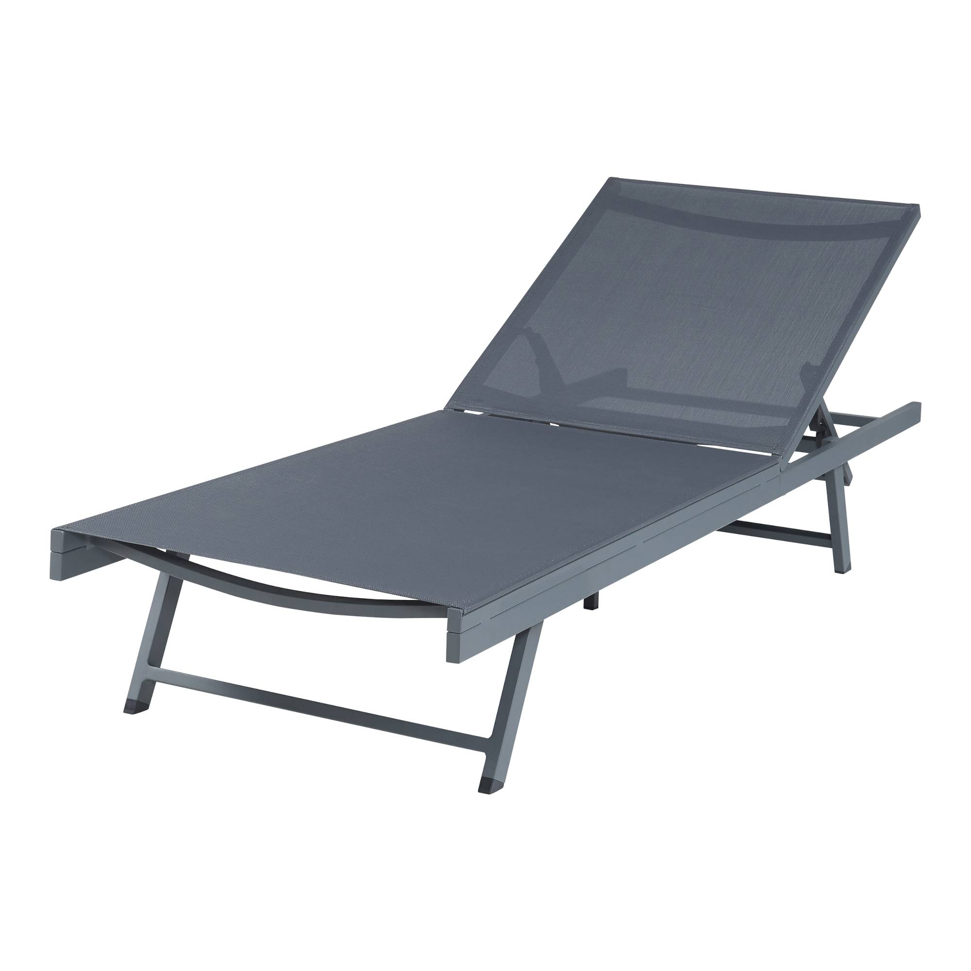 Casa.Pro - Chaise longue Baragiano avec table d'appoint anthracite gris foncé casa.pro - Imagen 6