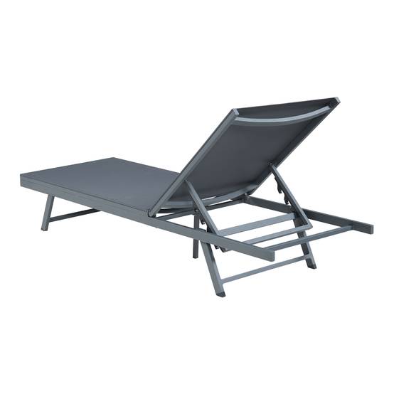 Casa.Pro - Chaise longue Baragiano avec table d'appoint anthracite gris foncé casa.pro - Imagen 8