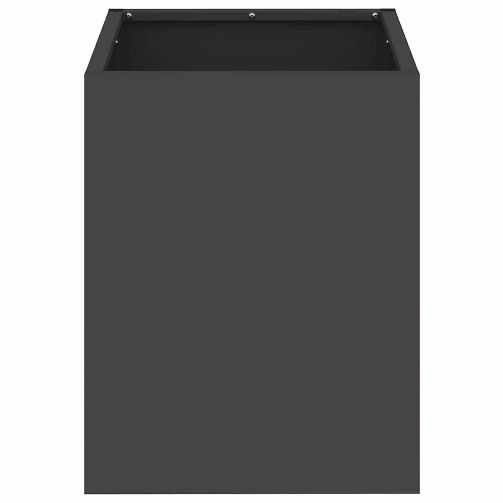 Maison Chic - Cache-pot, Pot De Fleurs Noir 32 x 32 x 40 cm Acier laminé à froid g409 - Image 5