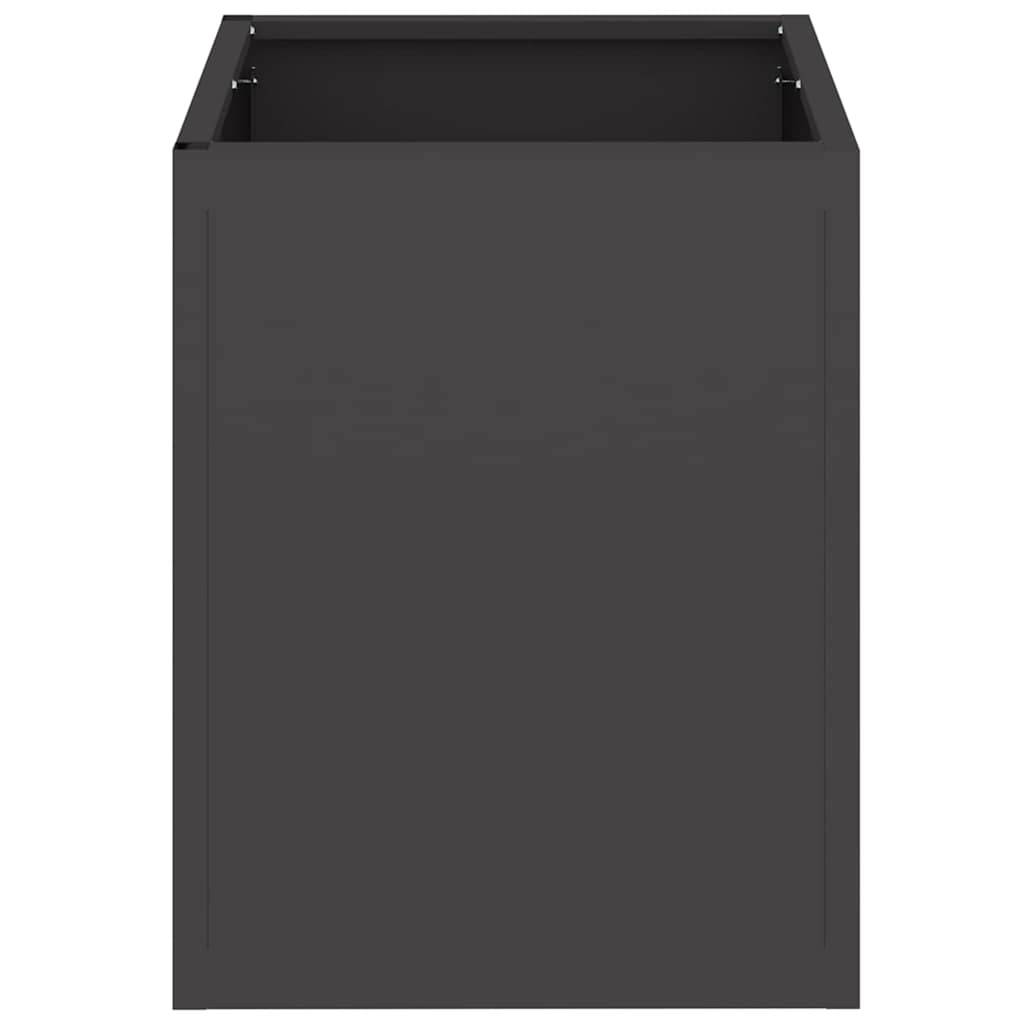 Maison Chic - Cache-pot, Pot De Fleurs Noir 32 x 32 x 40 cm Acier laminé à froid g409 - Image 6