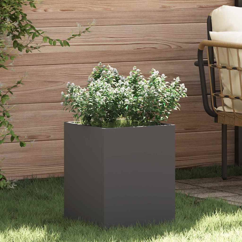 Maison Chic - Cache-pot, Pot De Fleurs Noir 32 x 32 x 40 cm Acier laminé à froid g409 - Image 2