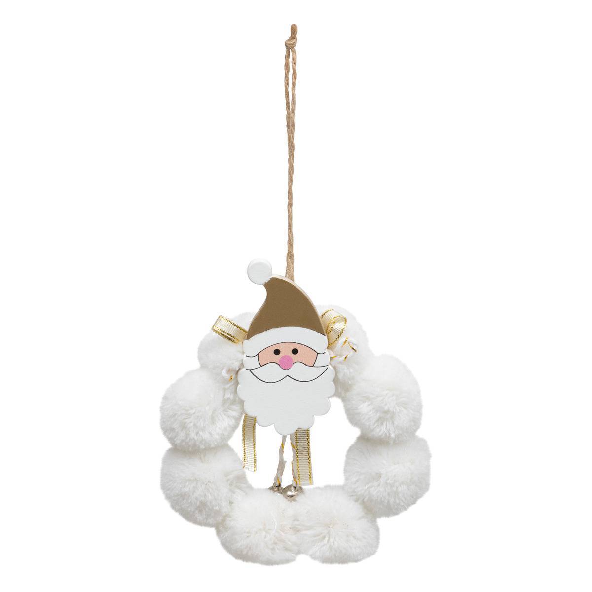 Fééric Lights & Christmas - Couronne Père Noël blanche D. 10 cm - Feeric Lights & Christmas