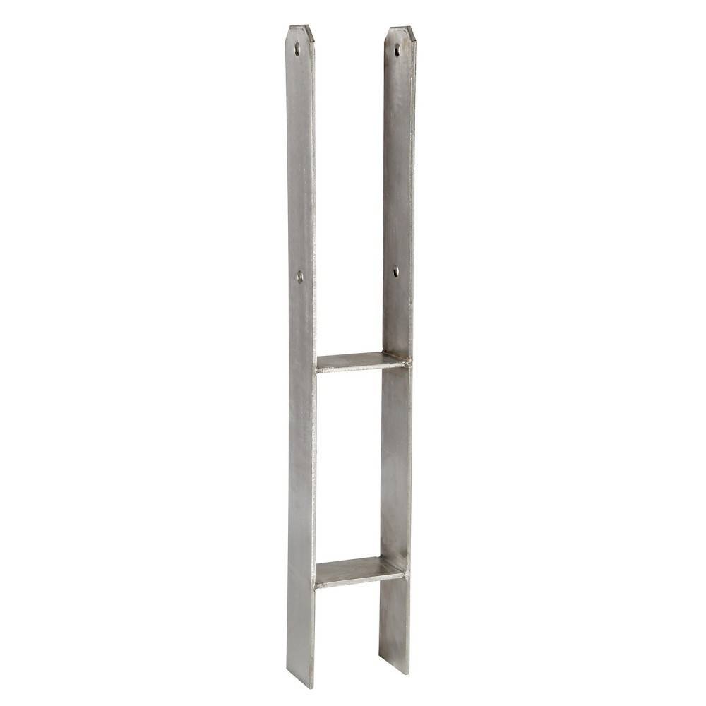 Decklinea - Pied de poteau inox en H pour poteaux 90x90mm