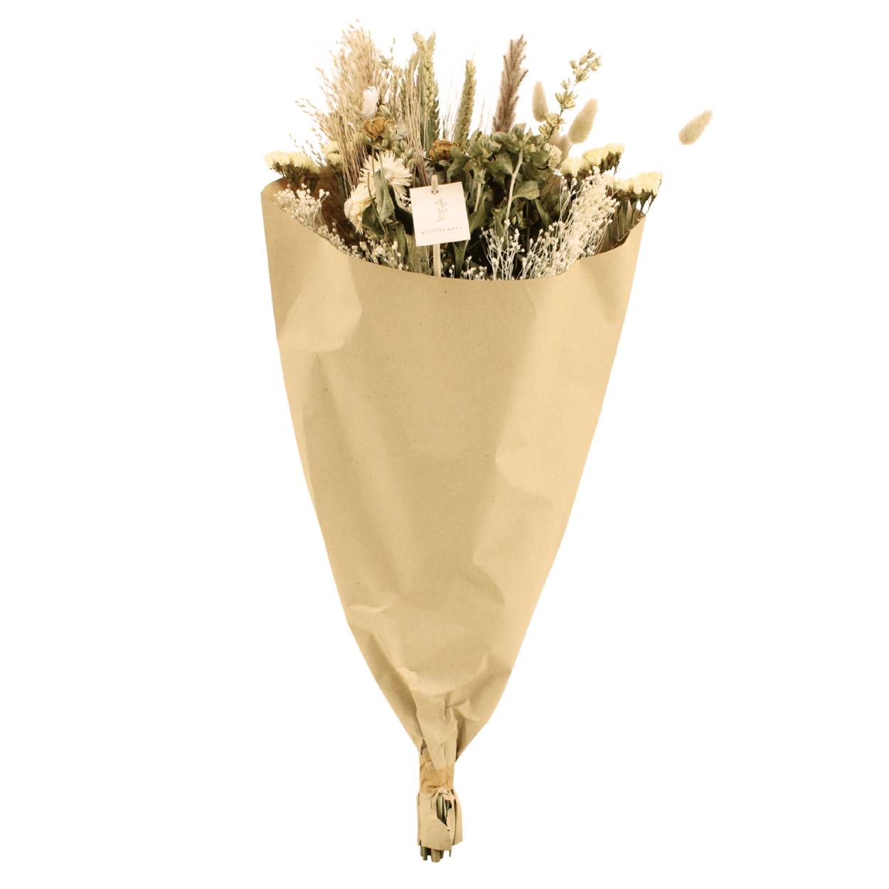 Bouquet de fleurs séchées des champs naturel - Ø25cm - ↕60cm - Image 1