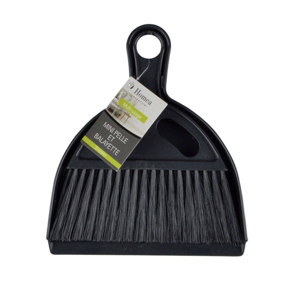 Paris Prix - Pelle & Balayette en Plastique "Mini" 20cm Anthracite - Image 2