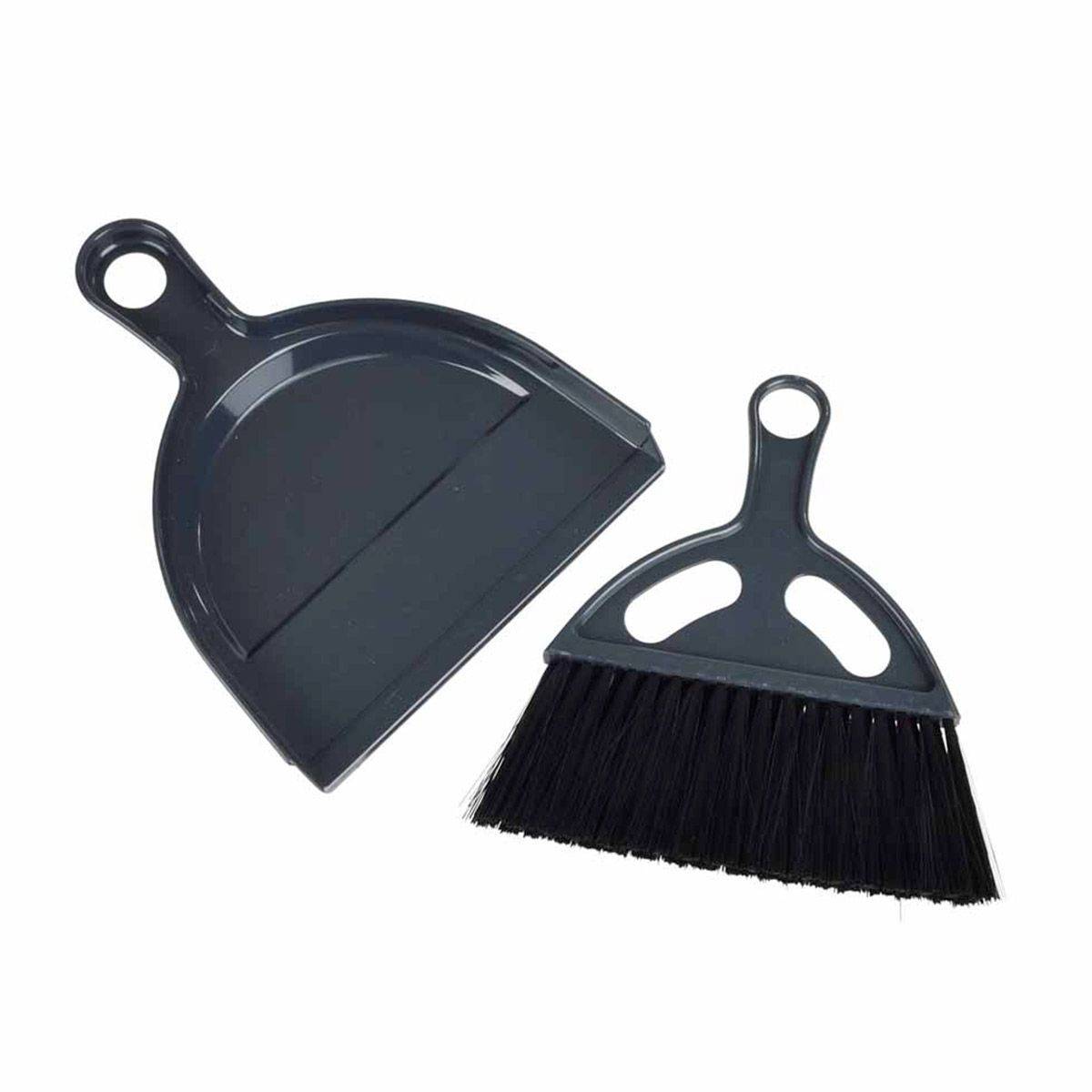 Paris Prix - Pelle & Balayette en Plastique "Mini" 20cm Anthracite - Image 1