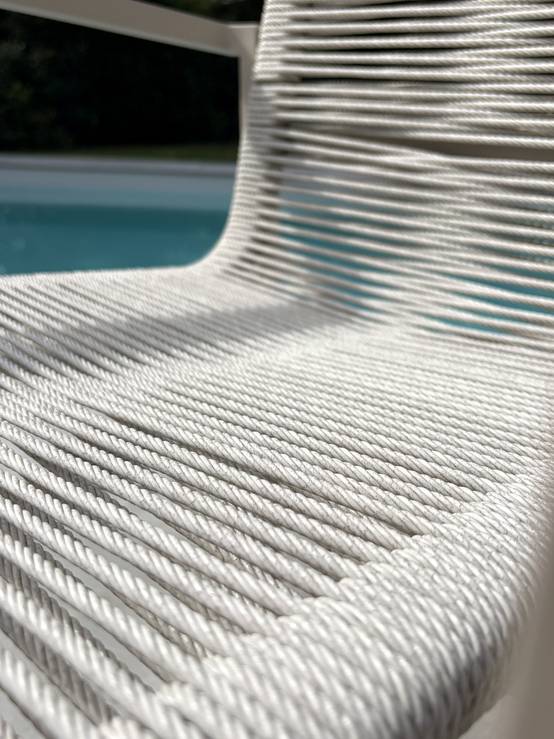 Dcb Garden - Lot de 2 fauteuils de jardin en aluminium et corde tissée - Grège - MEXICO - Image 5