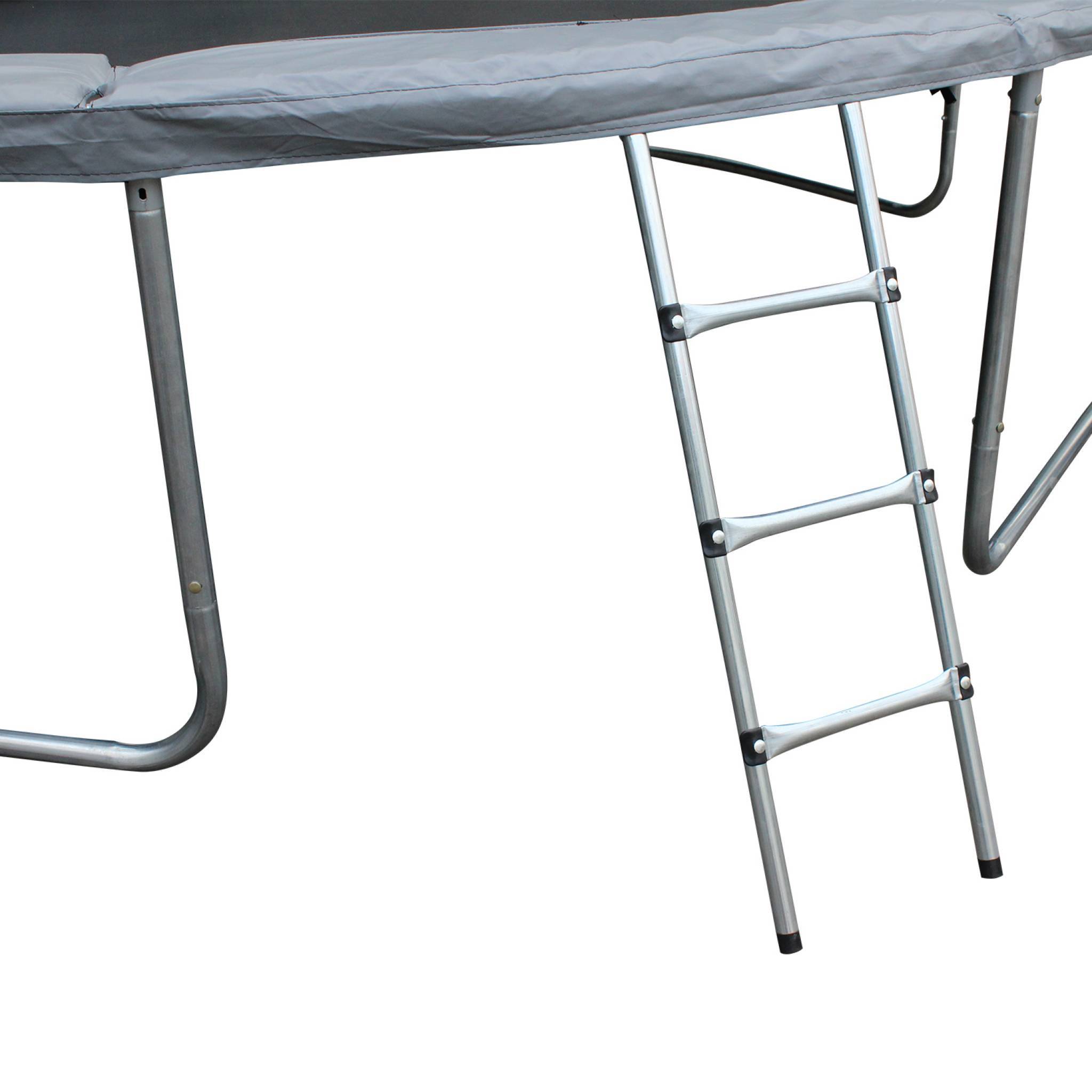 Trampoline rond Ø 490cm gris avec filet de protection intérieur ...