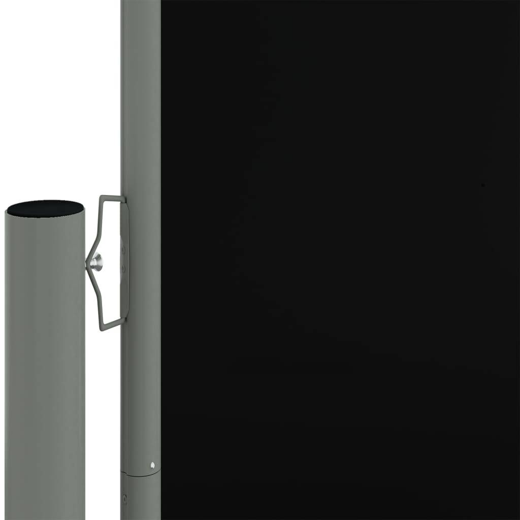 Helloshop26 - Auvent paravent store brise-vue latéral rétractable de patio jardin terrasse balcon protection visuelle écran 200 x 1200 cm noir - Imagen 2
