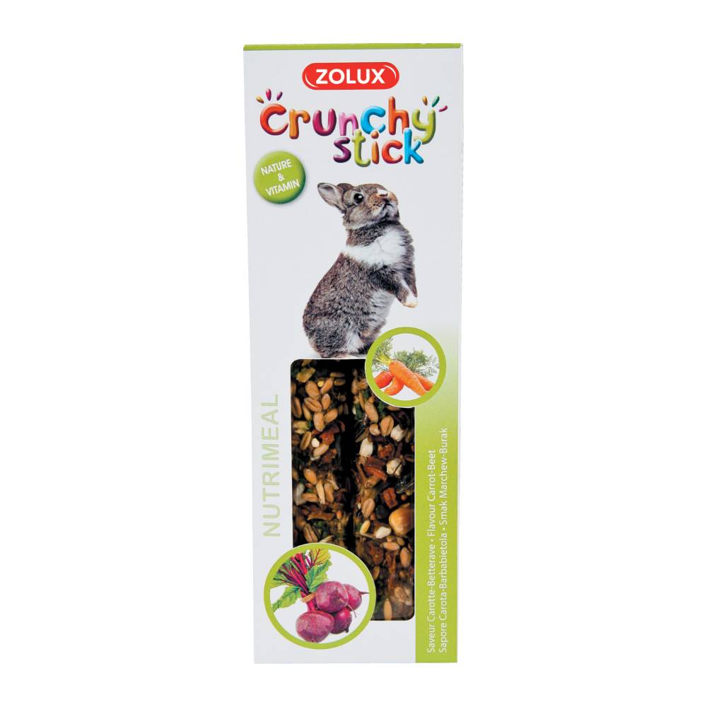 Zolux - Crunchy stick pour lapin saveur carottes et betterave (Lot de 3) - Imagen 3
