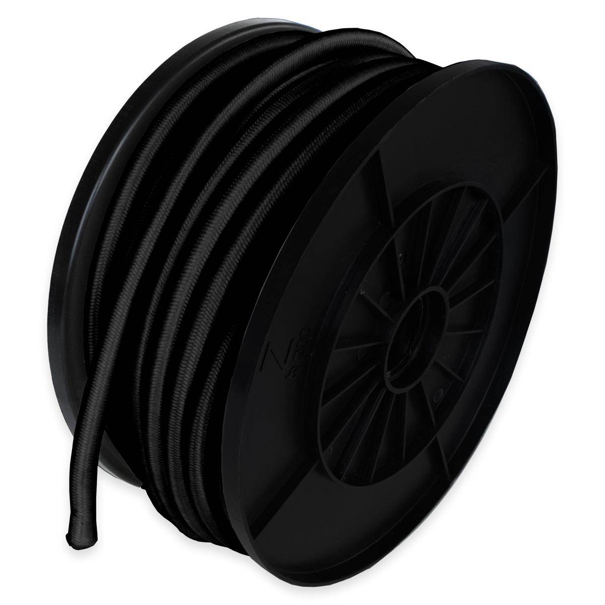 Sandow élastique Noir 25 mètres 9SW - Qualité PRO - Tendeur pour bâche de diamètre 9 mm TECPLAST - Image 1