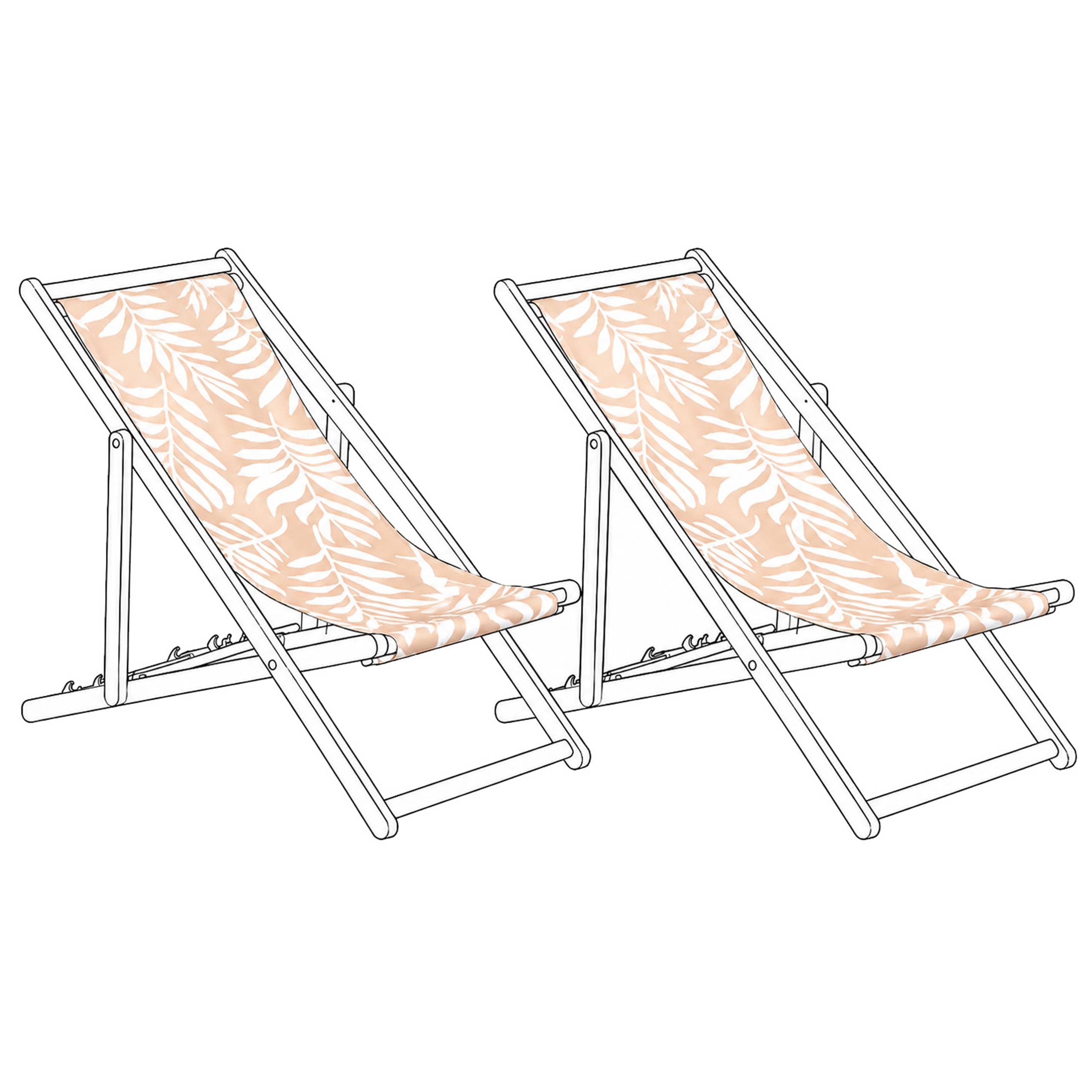 Beliani - Toile pour transat et chilienne Polyester Beige ANZIO/AVELLINO - 44x113x1- Beliani - Image 2