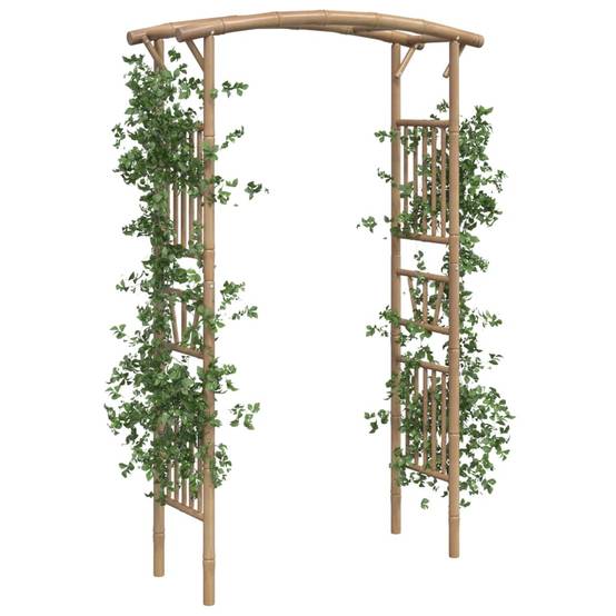 Arche Rosiers Bambou Naturel Tonnelle Jardin Style Rustique Résistant Intempéries 118cm - ComfortXL Outdoor Living - Image 3