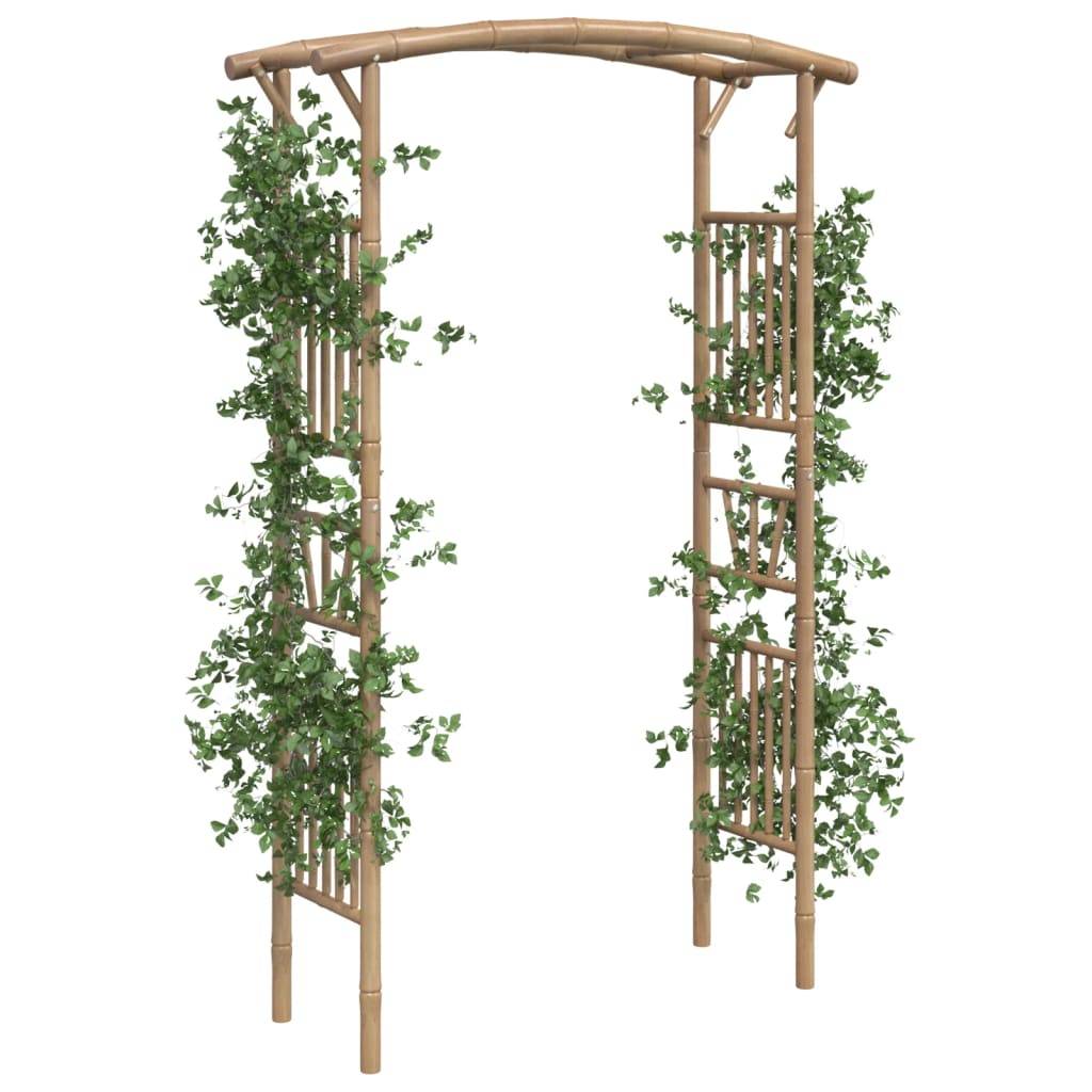 Arche Rosiers Bambou Naturel Tonnelle Jardin Style Rustique Résistant Intempéries 118cm - ComfortXL Outdoor Living - Image 3
