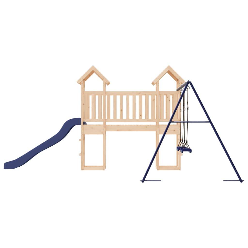 Helloshop26 - Aire de jeux d'extérieur balançoires toboggan portiques robuste jeux jardin 308 x 461 x 207 cm bois de pin massif - Imagen 5