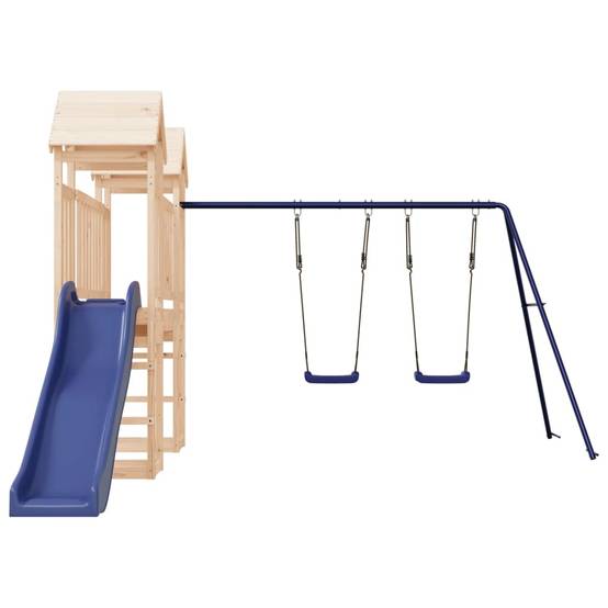 Helloshop26 - Aire de jeux d'extérieur balançoires toboggan portiques robuste jeux jardin 308 x 461 x 207 cm bois de pin massif - Imagen 3