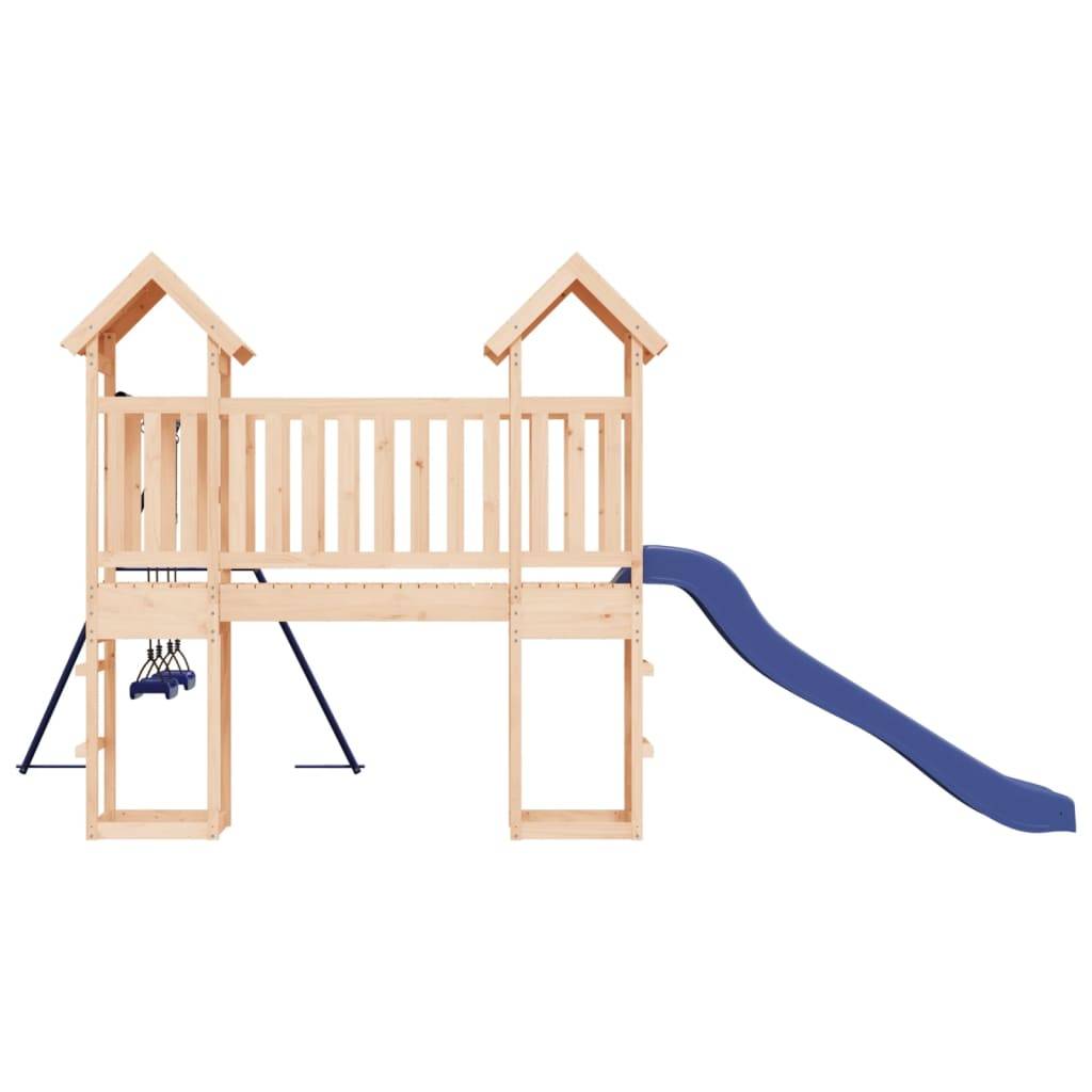 Helloshop26 - Aire de jeux d'extérieur balançoires toboggan portiques robuste jeux jardin 308 x 461 x 207 cm bois de pin massif - Imagen 4
