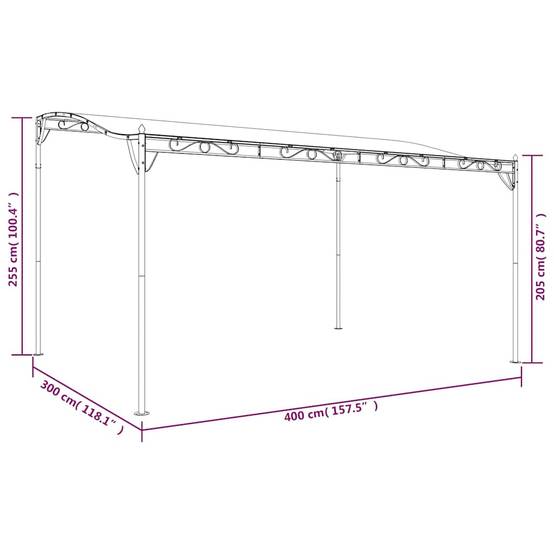 Store banne | Auvent crème 4x3 m 180 g/m² tissu et acier Maison Chic - Image 9