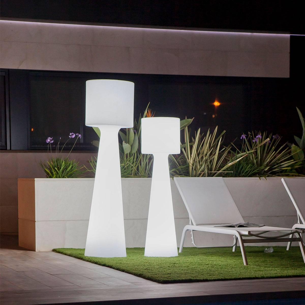 Lampadaire 140 cm de haut avec câble pour l'intérieur et l'extérieur. Lumière LED blanc chaud. GRACE - Imagen 2