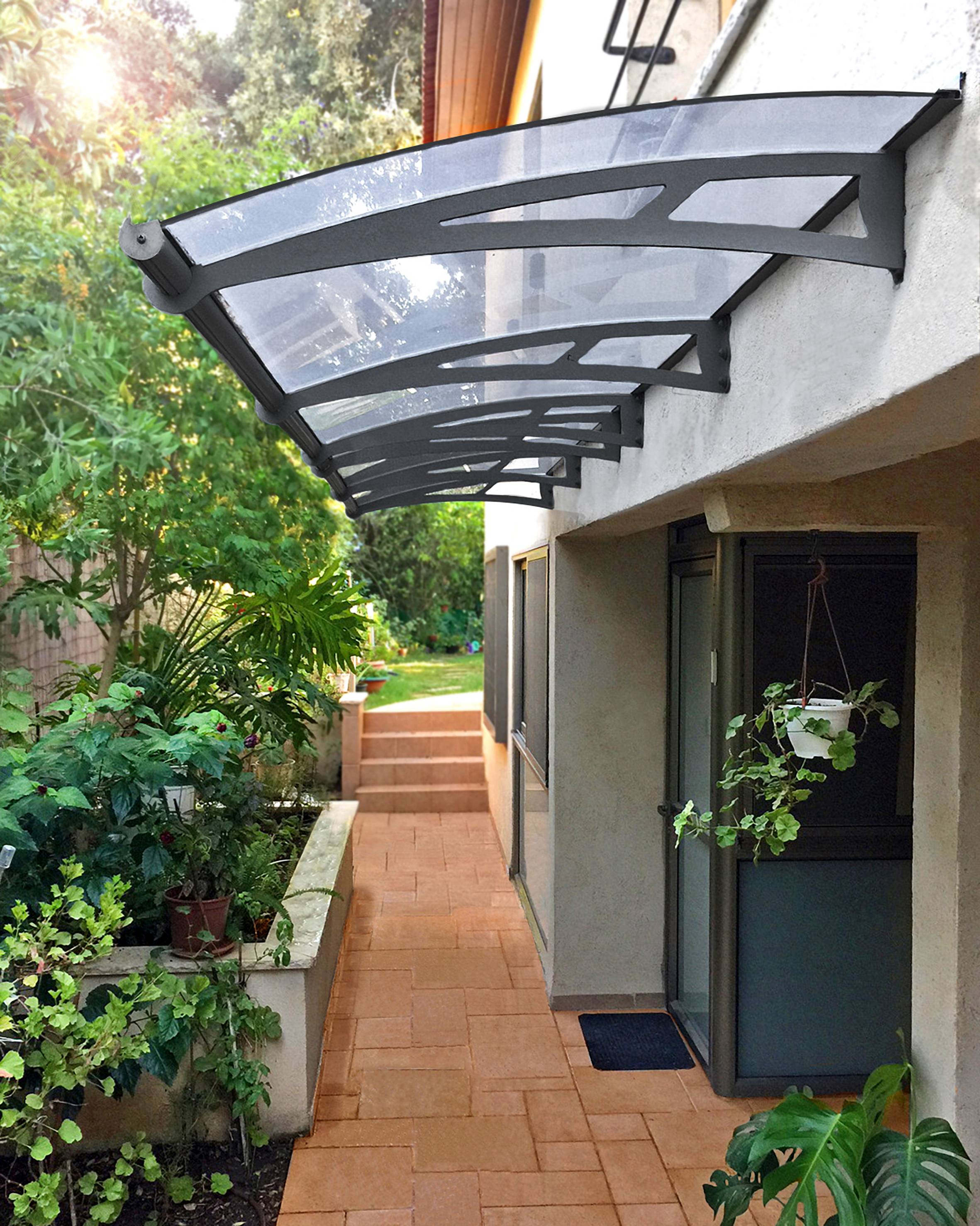Canopia by Palram - Canopia Marquise de porte Aquila Gris 412 X 91.5 - Imagen 3