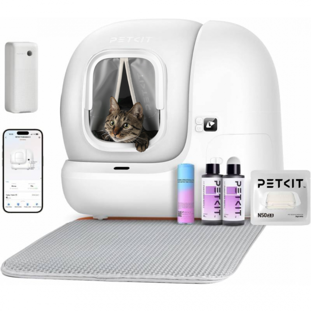 PURAMAX 2 Robot Litière Automatique Pour Chat + Rideau magnétique Petkit - Image 1