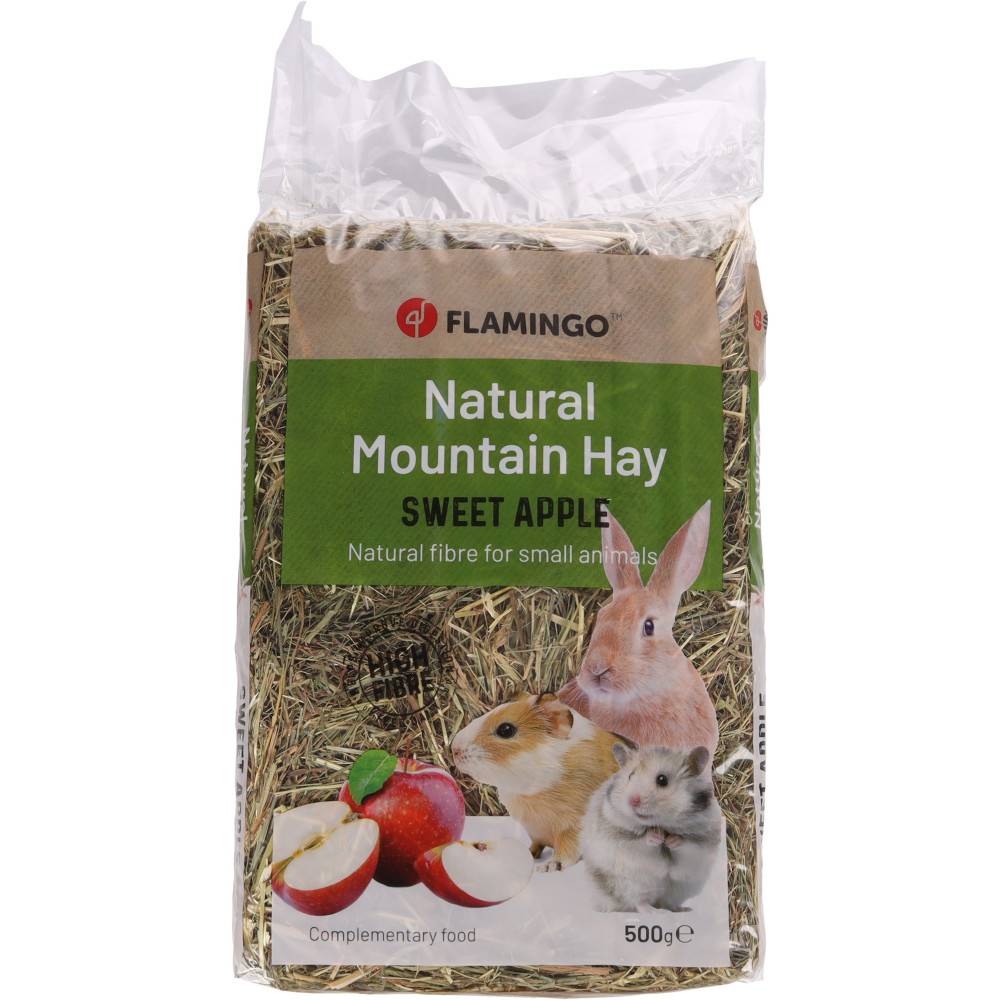 Foin de montagne aux Pommes 500 gr pour rongeurs - Image 1