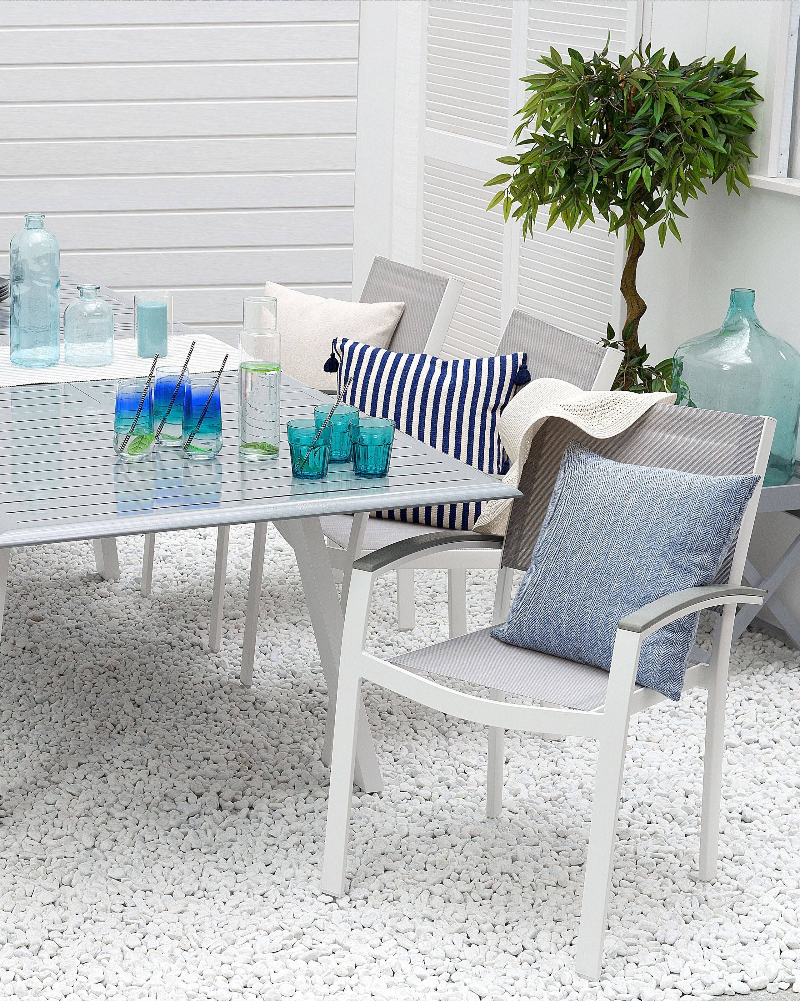 Beliani - Chaise de jardin Aluminium Gris PERETA - 46x50x86- Beliani - Image 1