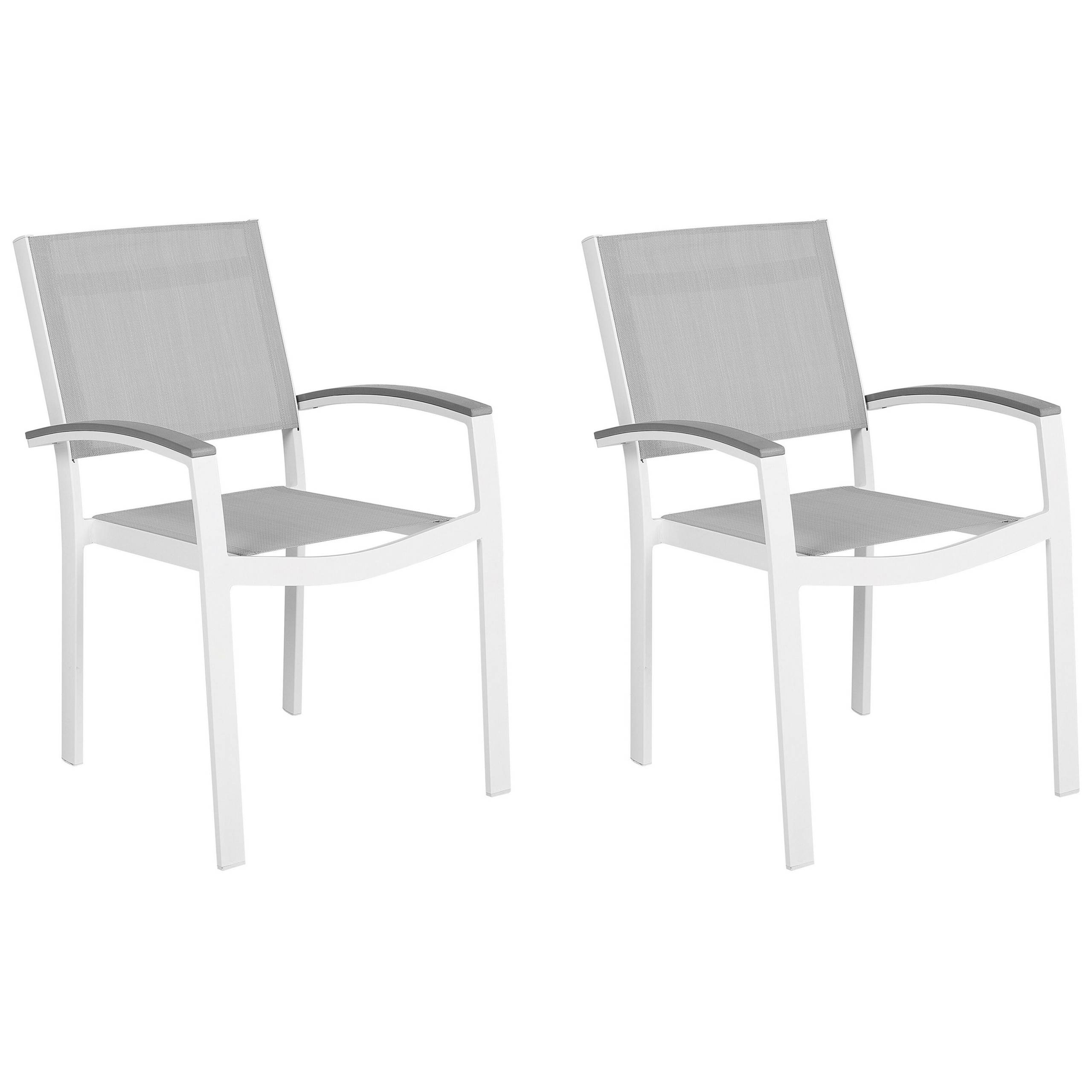 Chaise de jardin Aluminium Gris PERETA - Beliani - Image 1