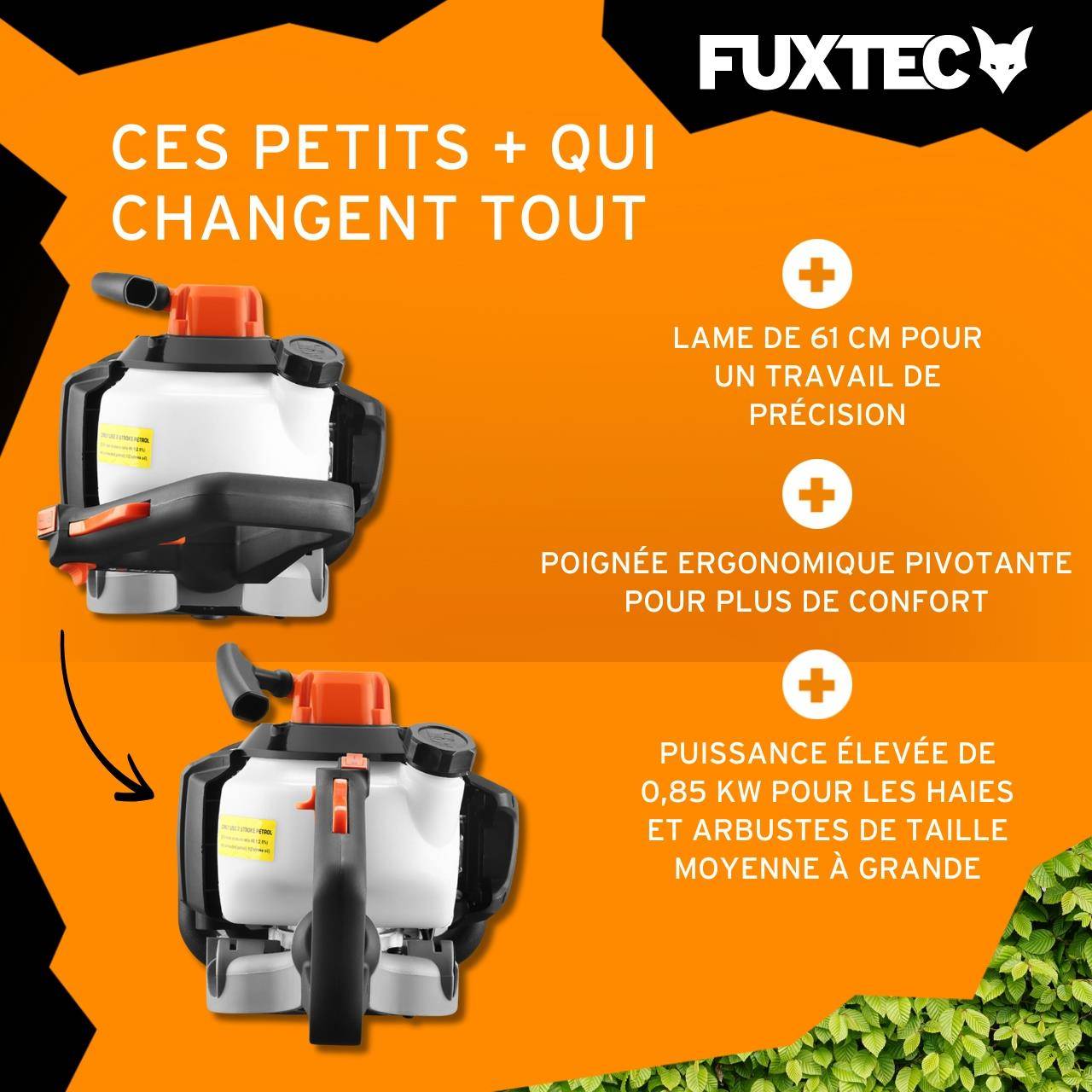 FUXTEC - Taille-haies thermique professionnel - FUXTEC FX-MHP245 - 24,5cm3 850W lame 61cm - Image 4