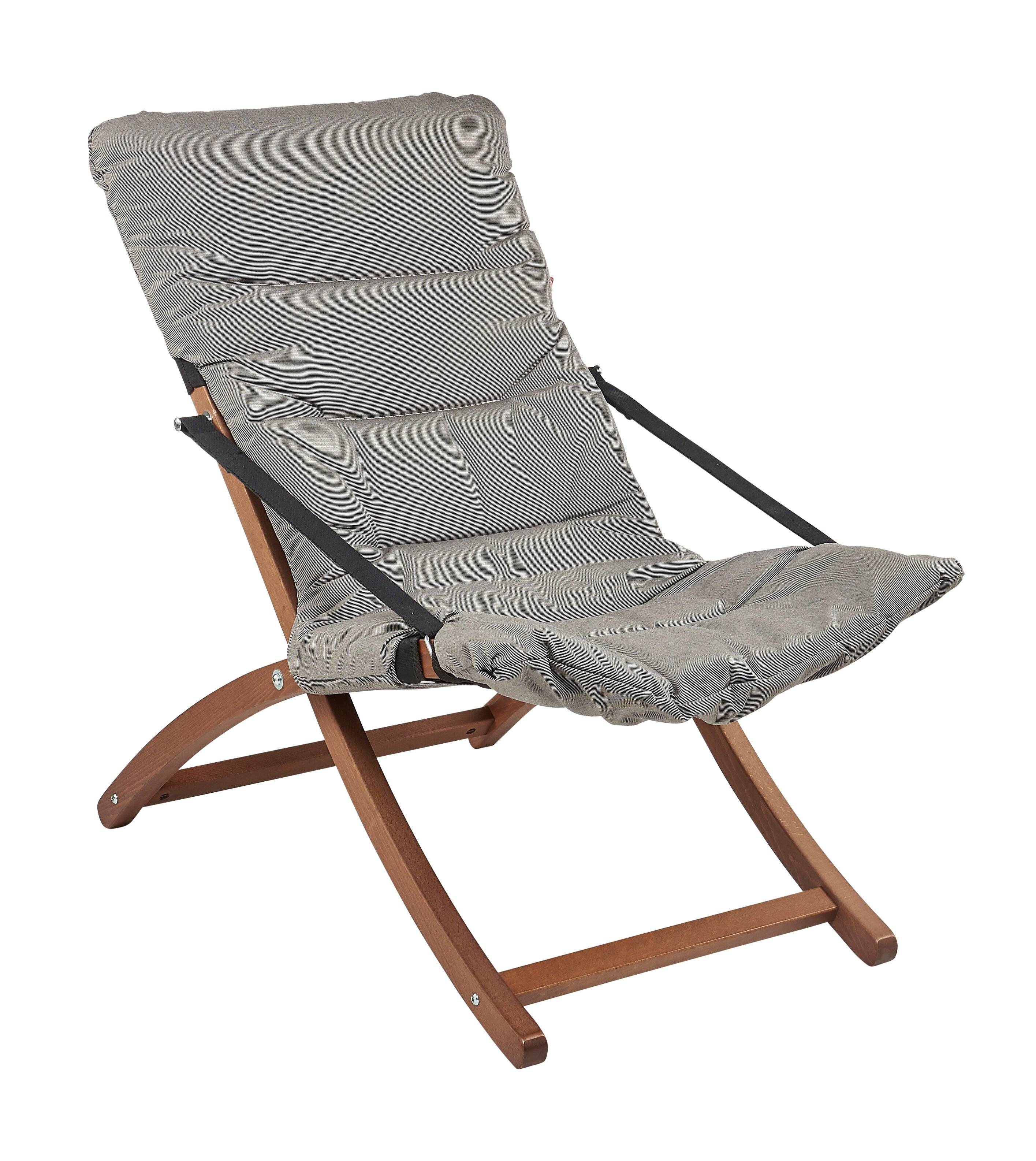 Fiam - Chaise Relax LINDA SOFT Bois d'Hêtre Oléfine BLANC NOIR 89/96x61x92/102 cm FIAM - Imagen 1
