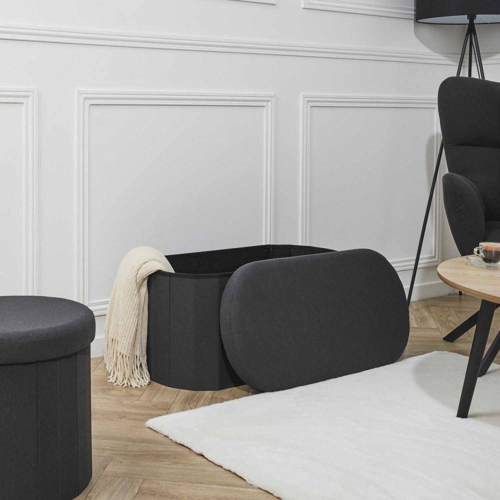 The Home Deco Factory - Coffre banc pliable en tissu Pills - Image 2